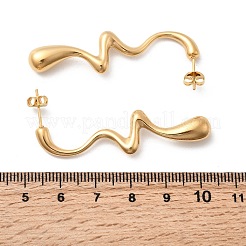 304 Stainless Steel Irregular Teardrop Stud Earrings&nbsp;EJEW-P330-02G