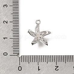 Brass Micro Pave Clear Cubic Zirconia Charms&nbsp;KK-K427-25P