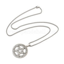 Non-Tarnish 201 Stainless Steel Pendant Necklaces&nbsp;NJEW-H030-02P