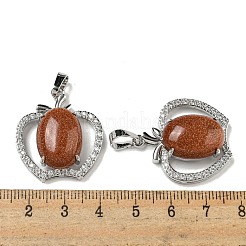 Synthetic Goldstone with Clear Cubic Zirconia Pendants&nbsp;G-G133-03P-25