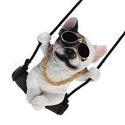 Cute Resin Swinging Bulldog Pendant Decorations&nbsp;HJEW-A010-01B