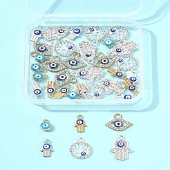 36Pcs 6 Styles Alloy Charms&nbsp;ENAM-FS0002-38