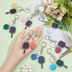 8Pcs 8 Colors Sport Theme Plastic Keychains&nbsp;KEYC-SP0001-72