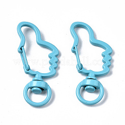 Spray Painted Eco-Friendly Alloy Swivel Snap Hooks Clasps&nbsp;PALLOY-T080-11-NR