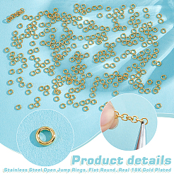300Pcs 304 Stainless Steel Open Jump Rings&nbsp;STAS-UN0061-02G-01