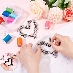 2Pcs Heart Cloth Sew on Patches&nbsp;PATC-FG0001-50