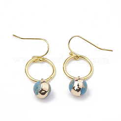 Natural Regalite/Imperial Jasper/Sea Sediment Jasper Dangle Earrings&nbsp;EJEW-S202-009A