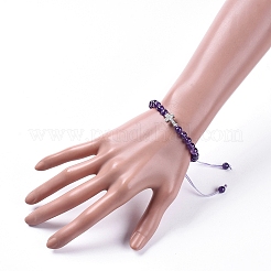 Natural Amethyst Braided Bead Bracelets&nbsp;BJEW-JB04804-04