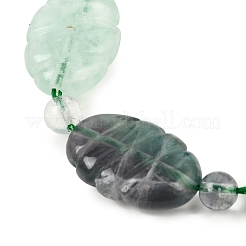 Natural Rainbow Fluorite Carved Beads Strands&nbsp;GG-CBA0487-D01-24x16mm