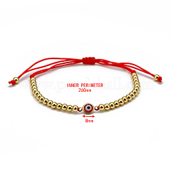 Resin Evil Eye Bead Link Couple Bracelets&nbsp;FS-WG1292E-01