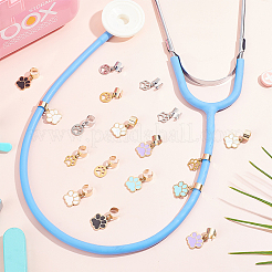 18Pcs 9 Styles Alloy Enamel Stethoscope Pendant Decorations&nbsp;HJEW-ME00149