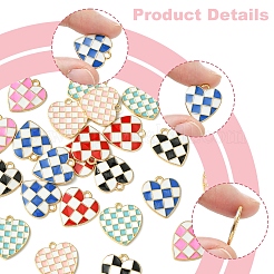 24Pcs 6 Styles Alloy Enamel Pendants&nbsp;ENAM-FS0002-37