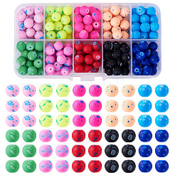 200Pcs 10 Colors Forsted Glass Beads&nbsp;GLAA-TA0003-28