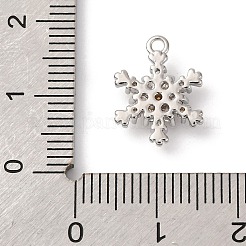 Brass Pave Clear Cubic Zirconia Charms&nbsp;KK-V016-03P