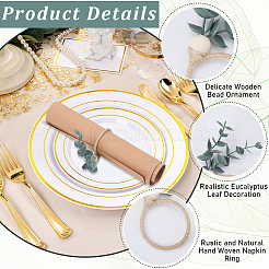 6Pcs PVC Leaf Napkin Rings&nbsp;AJEW-GF0011-03A