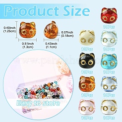 90Pcs 9 Colors Transparent Acrylic Beads&nbsp;MACR-YW0004-24
