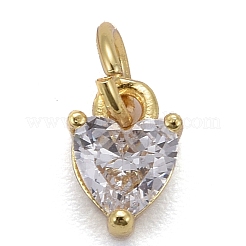 Brass Micro Pave Cubic Zirconia Charms&nbsp;KK-P192-08