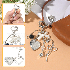 1Pc Heart with Bowknot Alloy Pendant Decorations&nbsp;KEYC-SZ0001-28