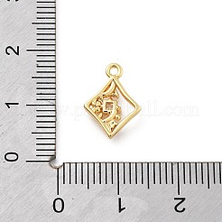 Brass Micro Pave Cubic Zirconia Pendants&nbsp;LS-KK-H511-01G-03