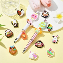15Pcs 15 Styles Easter Theme Food Grade Eco-Friendly Silicone Beads&nbsp;SIL-CJ0002-71