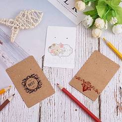 200Pcs 2 Colors Rectangle Cardboard Jewlery Display Cards&nbsp;CDIS-SZ0001-18