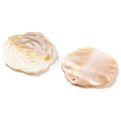 Natural Freshwater Shell Carved Pendants&nbsp;SHEL-Z002-01