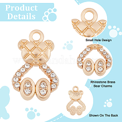 30Pcs Alloy Crystal Rhinestone Pendants&nbsp;ALRI-AR0001-04