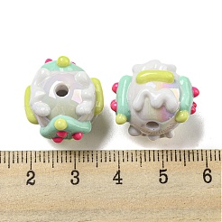 Hand Painted Opaque Acrylic with Enamel Beads&nbsp;MACR-D031-03