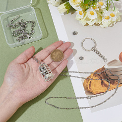 Brass Cable Chain Necklace & Zinc Alloy Dice Set & Iron Split Key Rings & Brass Birdcage Cage Pendant Decoration&nbsp;SJEW-BC00001