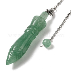 Natural Green Aventurine Pointed Dowsing Pendulums&nbsp;G-F758-F03-P