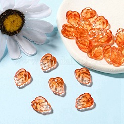 Autumn Theme Two-Tone Transparent Glass Charms&nbsp;GLAA-YW0001-53C