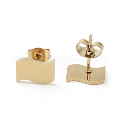 PVD Vacuum Plating 304 Stainless Steel Stud Earrings for Women&nbsp;EJEW-A048-46F-G