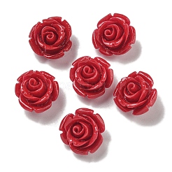 Synthetic Coral Dyed Carved Beads&nbsp;SHEL-I001-05D-11
