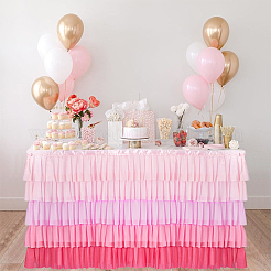 Chiffon Table Skirt&nbsp;AJEW-WH0673-72