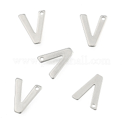 Tarnish Resistant 304 Stainless Steel Letter Charms&nbsp;LS-STAS-O072-V