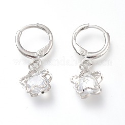 Brass Huggie Hoop Earrings&nbsp;EJEW-Z003-04P