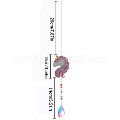 DIY Unicorn Diamond Painting Wind Chime Kits&nbsp;DIY-WH0246-93