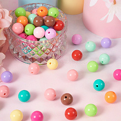 120Pcs 12 Colors Opaque Acrylic Beads&nbsp;MACR-TA0001-31