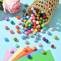 200Pcs Round Food Grade Eco-Friendly Silicone Beads&nbsp;SIL-CJ0001-90