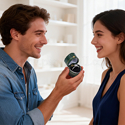 Heart PU Leather Ring Boxes&nbsp;CON-WH0107-96B