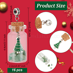 16Pcs Natural Green Aventurine Beaded Wishing Bottle European Dangle Large Hole Pendants&nbsp;FIND-OC0002-65