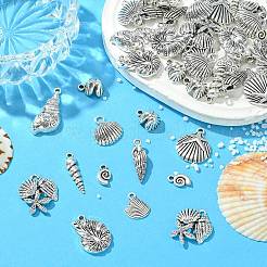 50Pcs 10 Style Tibetan Style Alloy Pendants&nbsp;TIBEP-CJ0003-46