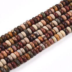 Natural Polychrome Jasper/Picasso Stone/Picasso Jasper Beads Strands&nbsp;G-T140-70B