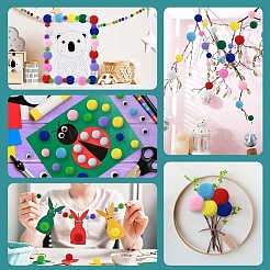1150Pcs Pom Pom Yarn Pom Pom Balls and Wiggle Googly Eyes Cabochons&nbsp;DIY-YW0012-27