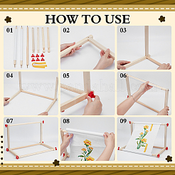 2Pcs Wood Cross-stitch Embroidery Hoops&nbsp;DIY-NB0015-22