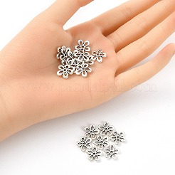 5-Petal Tibetan Style Alloy Flower Bead Caps&nbsp;TIBEB-YW0001-06