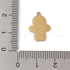 Christmas Theme Ion Plating(IP) 304 Stainless Steel Enamel Pendants&nbsp;STAS-Z083-07G-01
