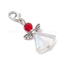 10Pcs 10 Colors Glass Angel Pendant Decoration&nbsp;HJEW-JM02815