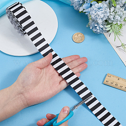 Polyester Stripe Pattern Ribbon&nbsp;OCOR-WH0078-526A-02