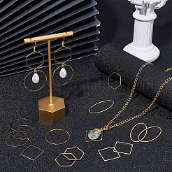 40Pcs 4 Style Geometric Brass Linking Rings&nbsp;KK-UN0006-04